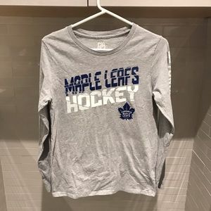 Kids Large Grey Toronto maple leafs long sleeve Shirt
